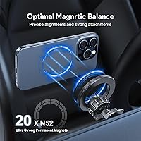 Vista 8 de Esoulk Magnetic Ring Air Vent Car Phone Holder 360° Rotating Magnetic Car Mount with Strong Magnet, Secure Grip, Removable Universal Compatible Fits
