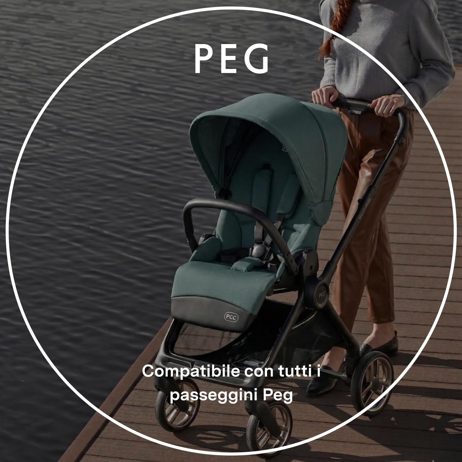 PEG Stroller Cup Holder - Portabibite Universale per Passeggino - Compatibile con i Modelli Peg Perego