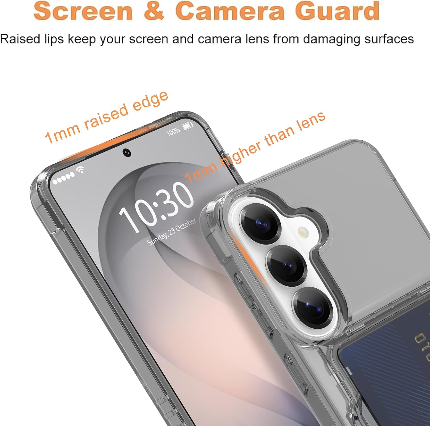 Wallet Case for Samsung Galaxy S26 6.3 Inch with 3 Credit Card Holder Slot Shockproof Hybrid Heavy Duty Protection Clear Phone Cover Compatible with Galaxy S26 (Clear Black)