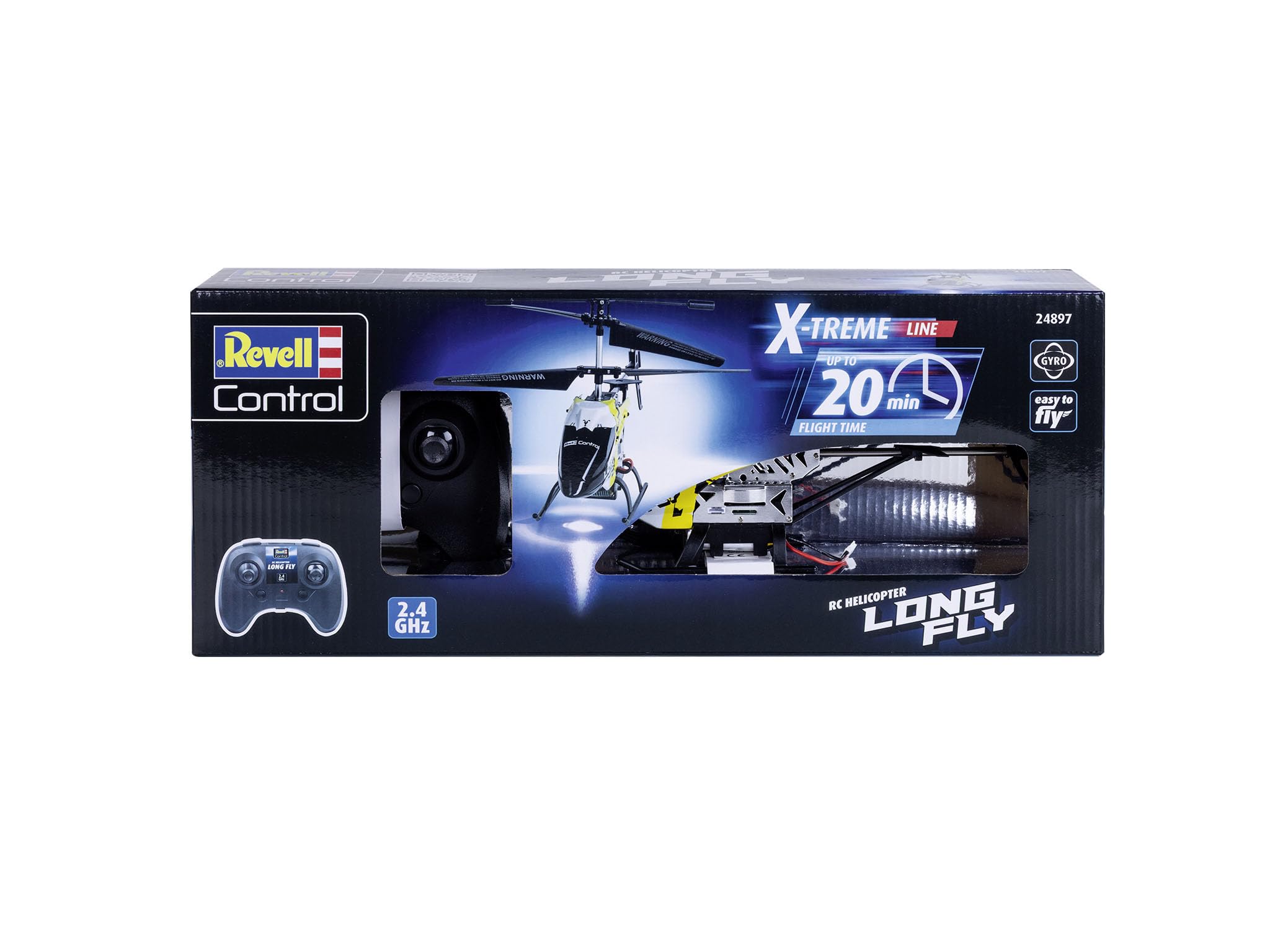Revell Control 24897 RC X-TREME Helikopter Long Fly GHz 4CH z precyzyjną kontrolą 2,4 GHz