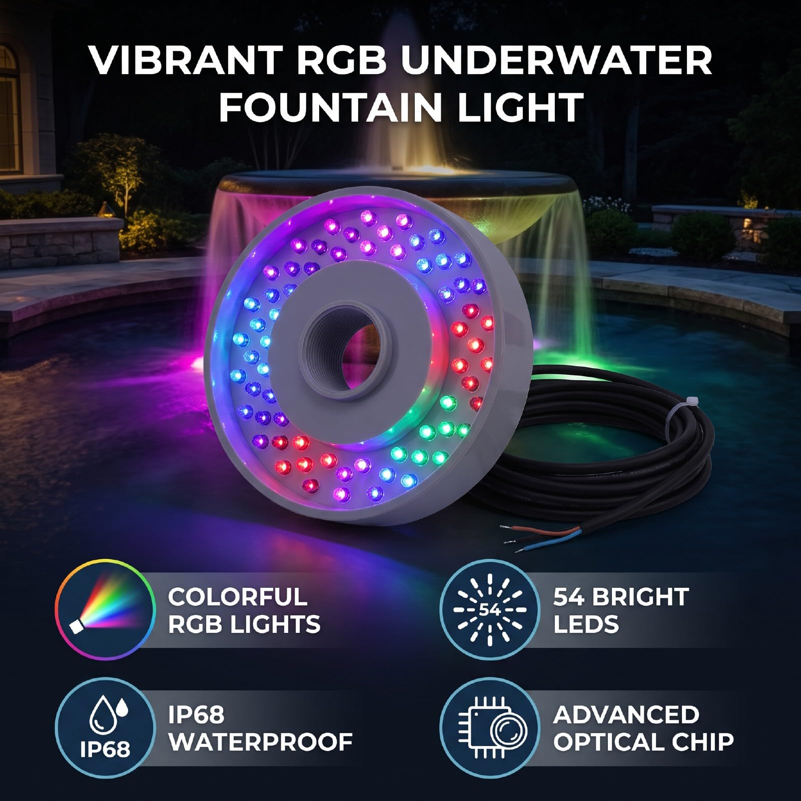 Luz LED Sumergible para Estanques
