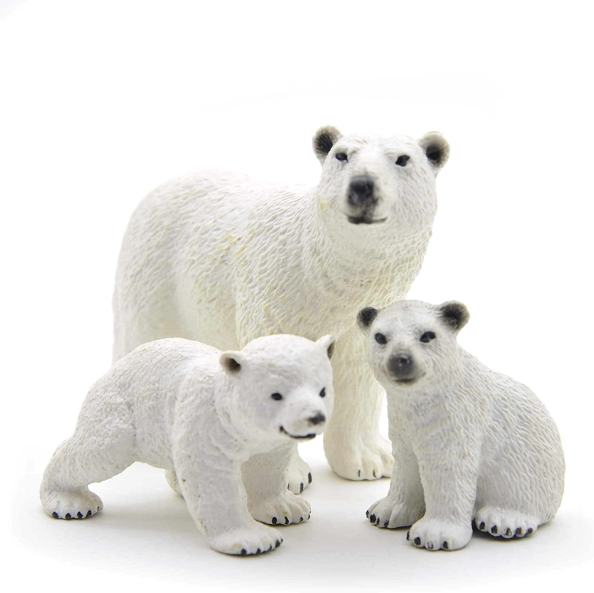 – Safari Animals Action Figures – Polar Bears – Animals Family -Educational Toys – 3 pcs
