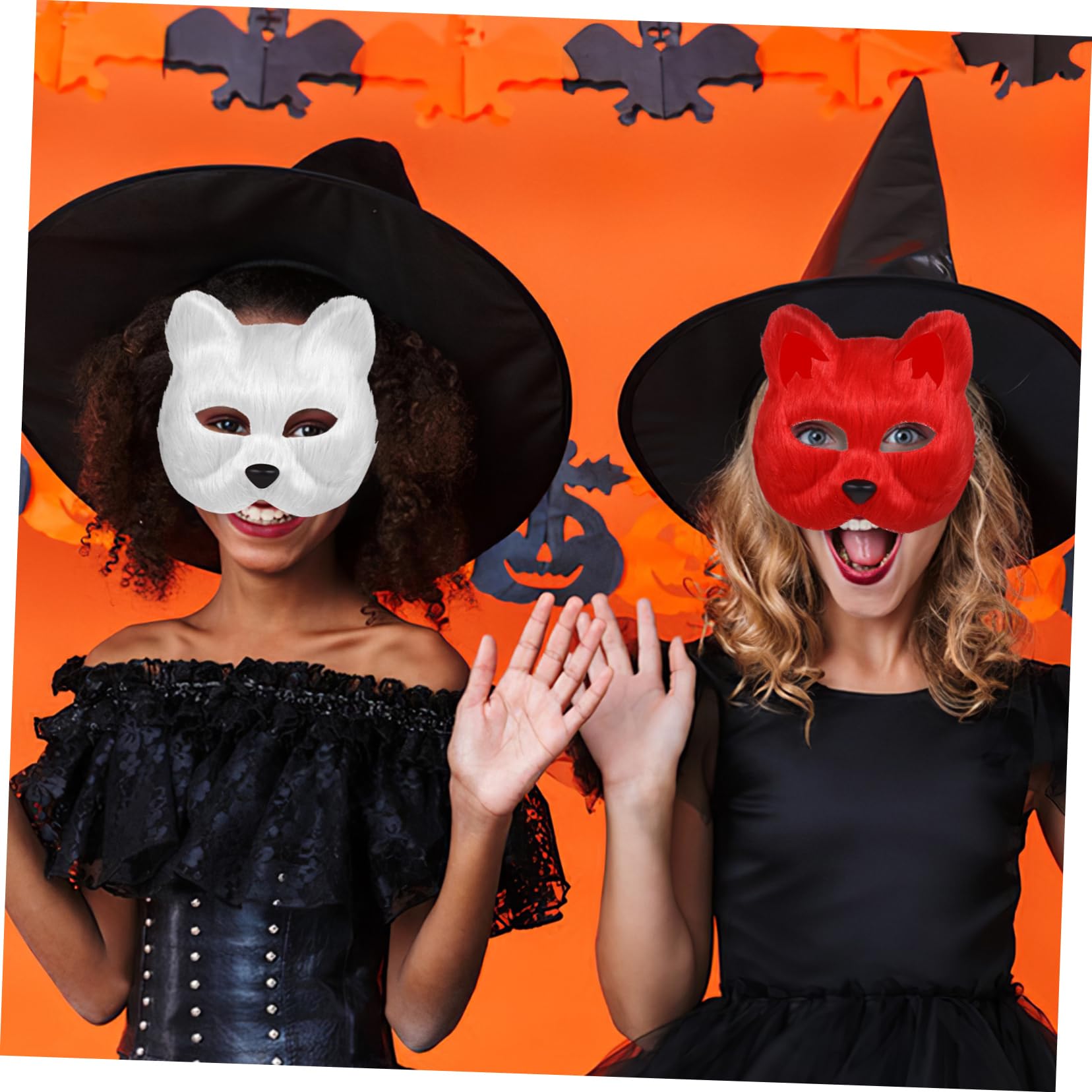 5pezzi Maschera Fox Per Masquerade e Per Halloween e Decorazioni Festive