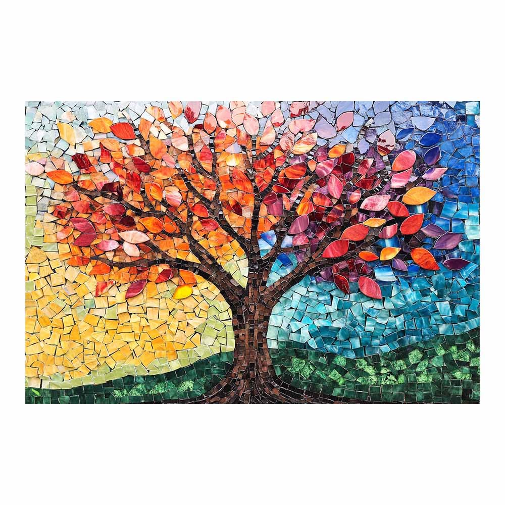 Arbre de vie décoration murale grand format 60x90cm tableau moderne abstrait - 7