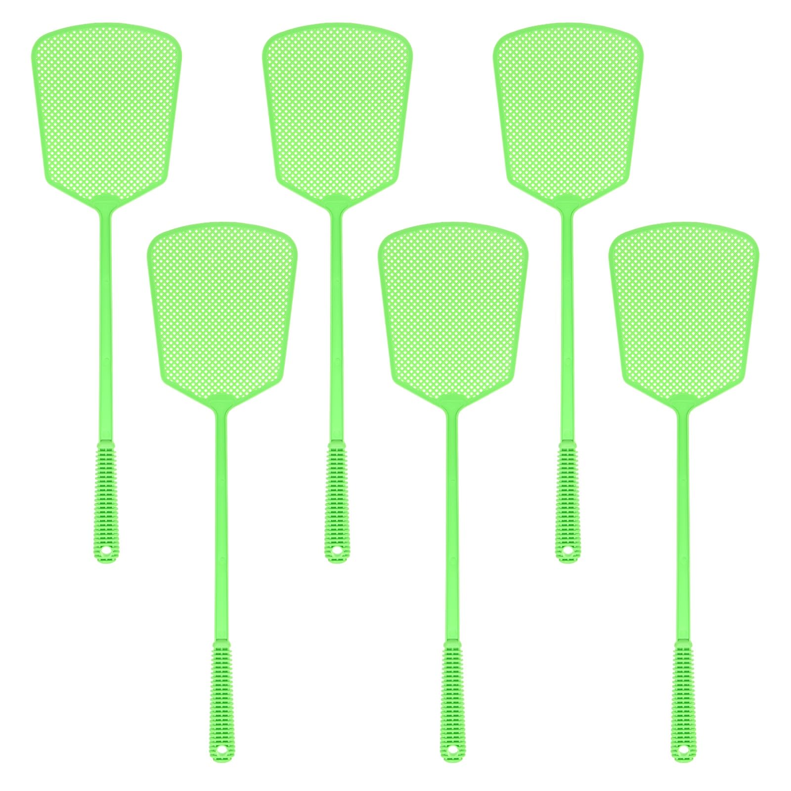 M METERXITY 6-Pack Fly Swatter, 50x14 Cm/20x5.5 in Fly Swatter Heavy Duty for Kitchen/Balcony/Patio/Summer Home/Indoor/Outdoor/Classroom/Office [Green]