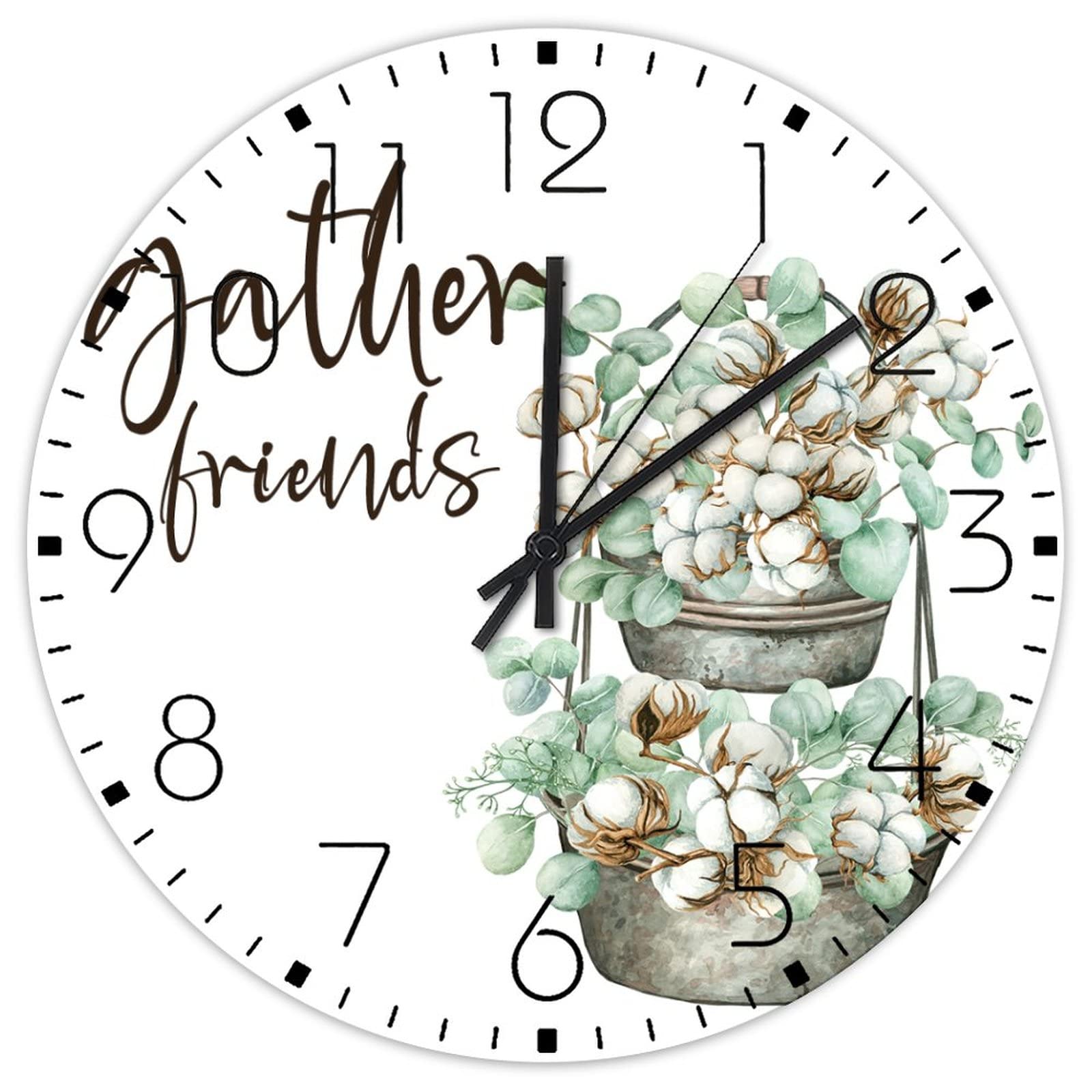 Horloge murale silencieuse florale pour créer une ambiance vintage au salon