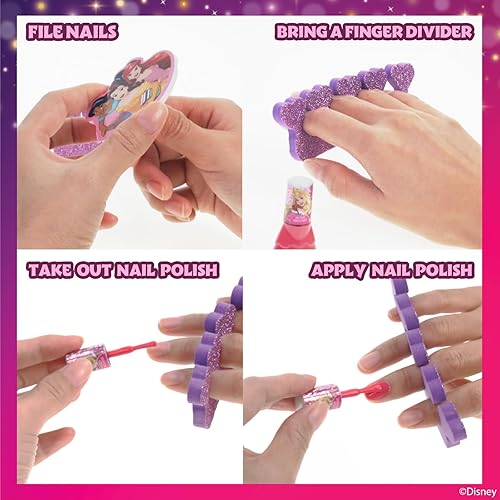 Miniatura 4 de Townley Girl Disney Princess Peel-Off esmalte de uñas Set de regalo para niños 18unidades