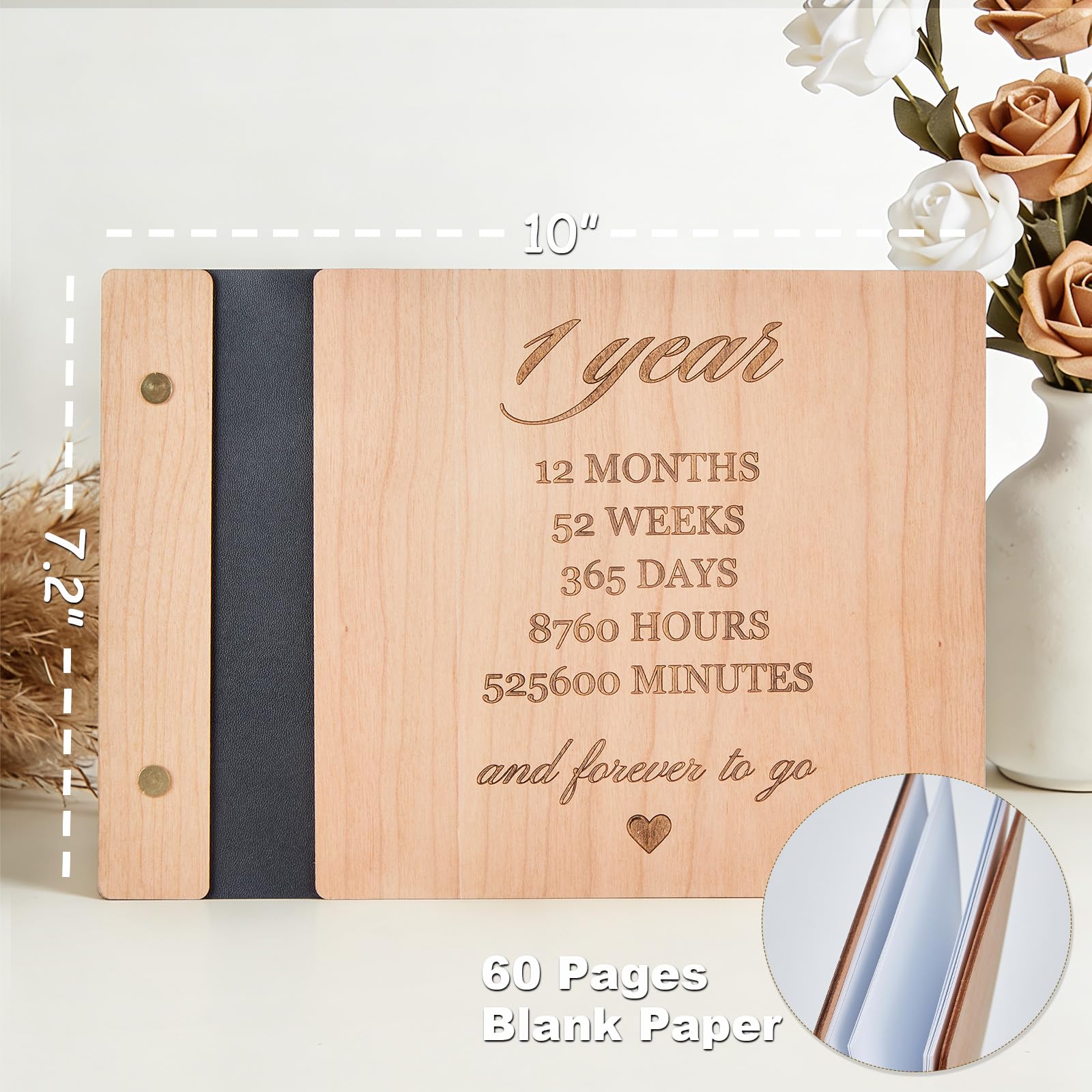 Album do scrapbookingu, na 1 rocznicę, papierowy, prezent, album fotograficzny dla chłopaka, dziewczyny, niej, dla niego, na rok, ślub, pierwszą rocznicę, ręcznie robiona książka pamiątkowa dla pary