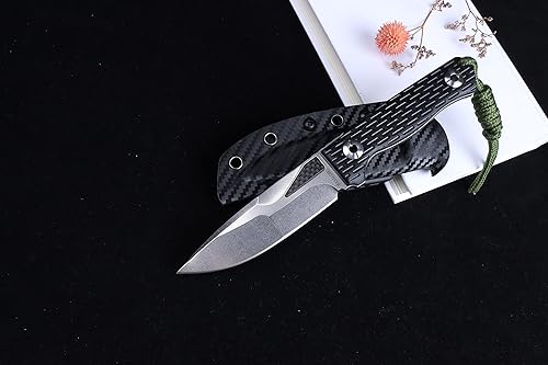 Miniatura 7 de MASALONG kni244 Super Hard Tactical Outdoor Camping D2 cuchillos de hoja fija de acero (lavado a piedra)