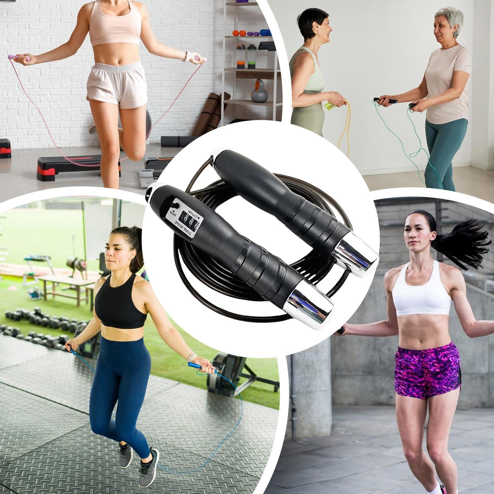 Springseil | Zählendes Springseil Für Fitness | Trainingsgerät Zuhause Gym | Zubehör Für Schnelligkeitstraining Frauen Männer Kinder Anfänger Indoor Outdoor Sport
