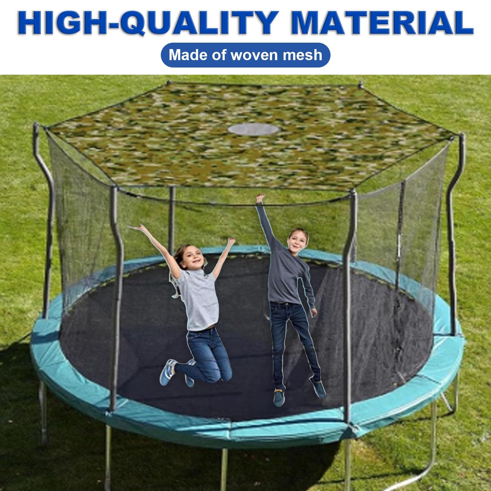 Osłona na trampolinę, 16 m, namiot chroniący przed słońcem do trampolin zewnętrznych, odporny na promieniowanie UV, trampolina, baldachim, akcesoria podwórkowe, osłona trampoliny