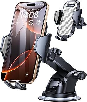 andobil Car Phone Mount [Ultra Stable & Big Phones Friendly] Cell Phone Holders for Your Car Dashboard Windshield Vent Truck, Car Phone Holder Mount for iPhone 16 15 14 13 12 Pro Max Samsung S24 S23