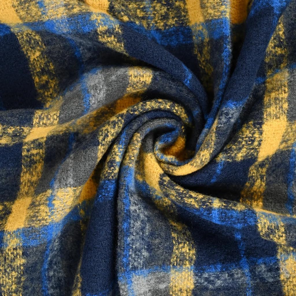 Mealah Plaid Scarf for Women and Men Winter Scarf Warm Tartan Checked Blanket Long Shawl Wrap Soft Cold Weather Fashion