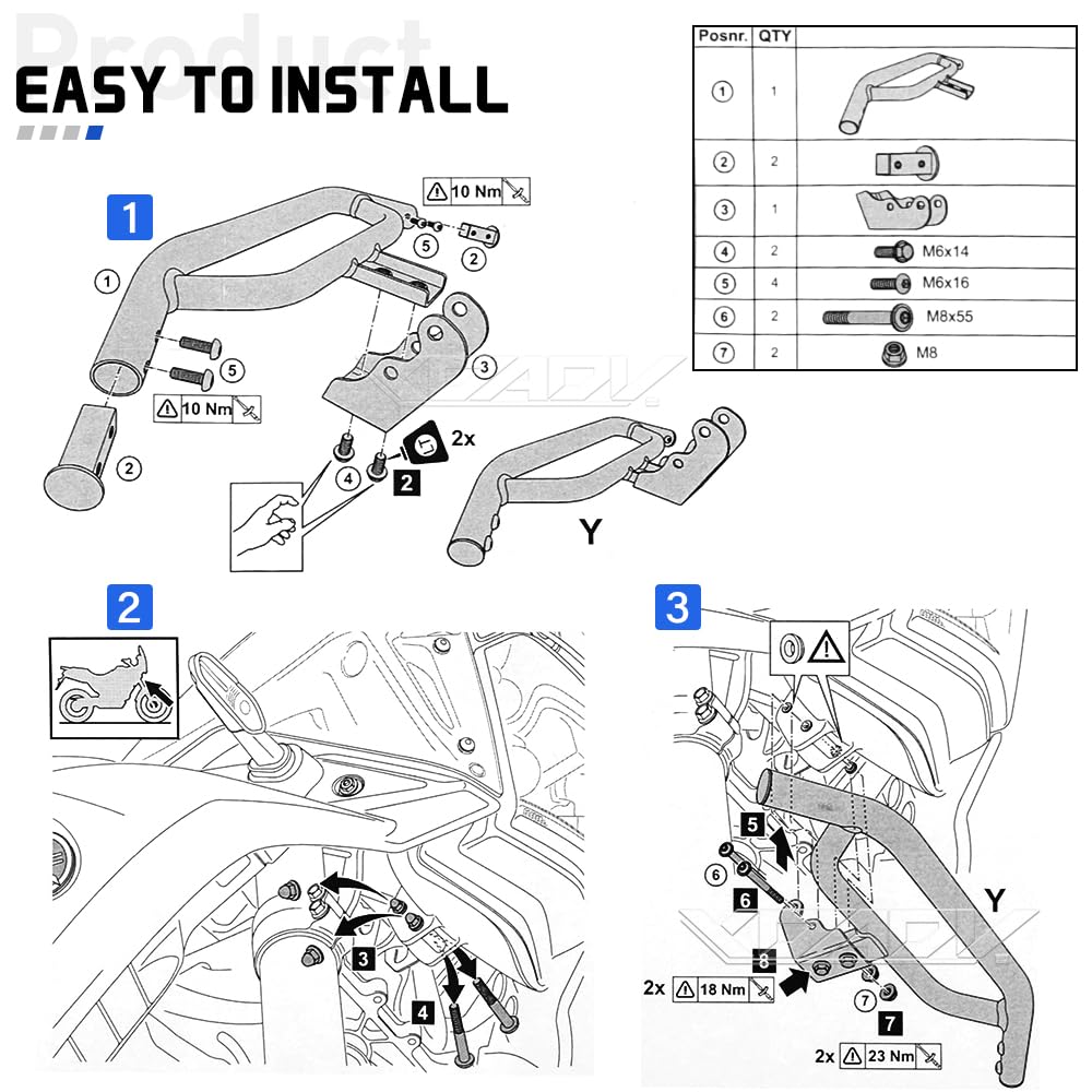 Tenere700 World Raid XT700Z 2022> ochrona panelu przedniego do Yamaha Tenere 700 World Raid Accessoires Front Guard