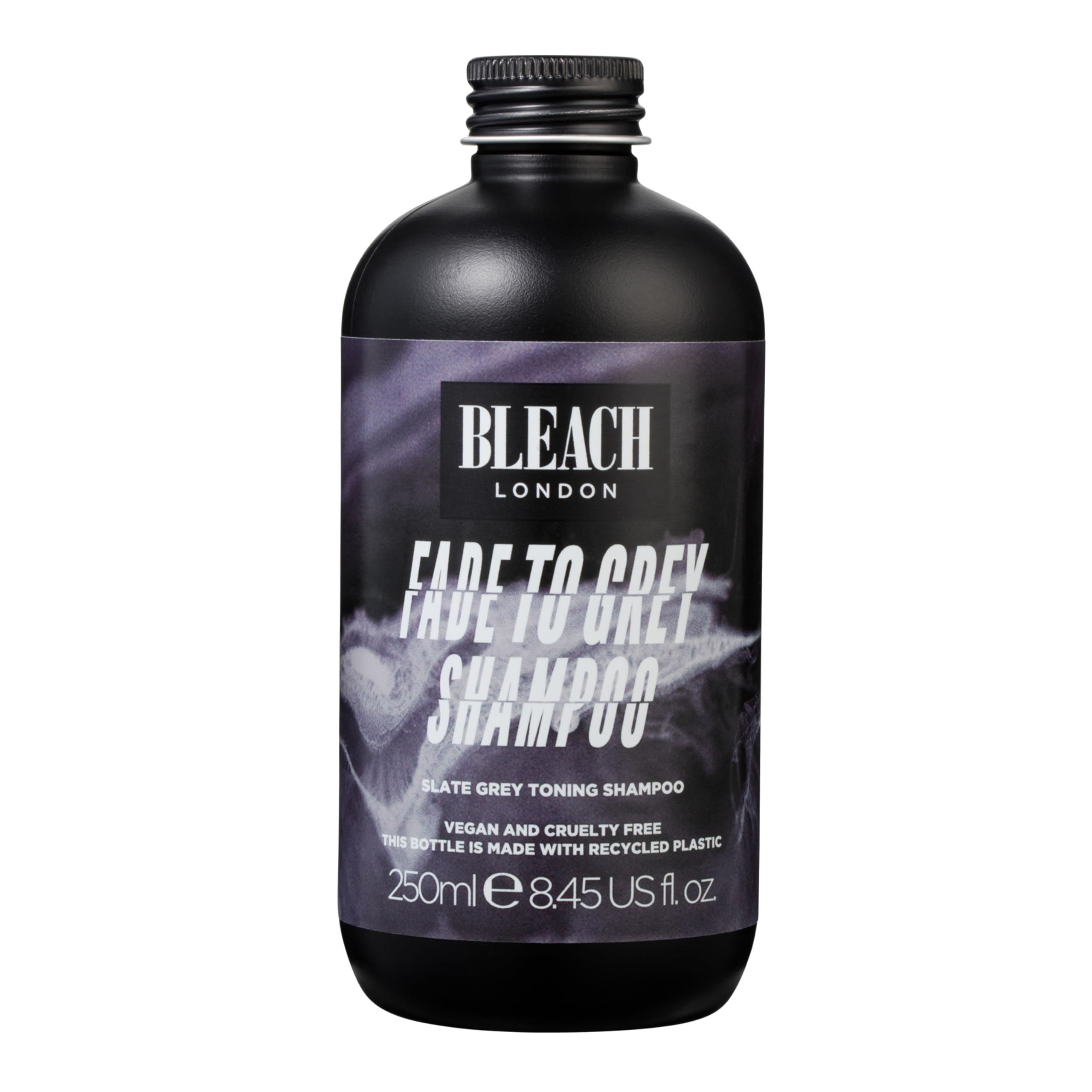Bleach LondonFade to Grey Toning Shampoo, Colour Depositing Formula for Bleached or Blonde Hair, Helps Build or Maintain Charcoal Grey Hair Colour, Paraben Free 250ml