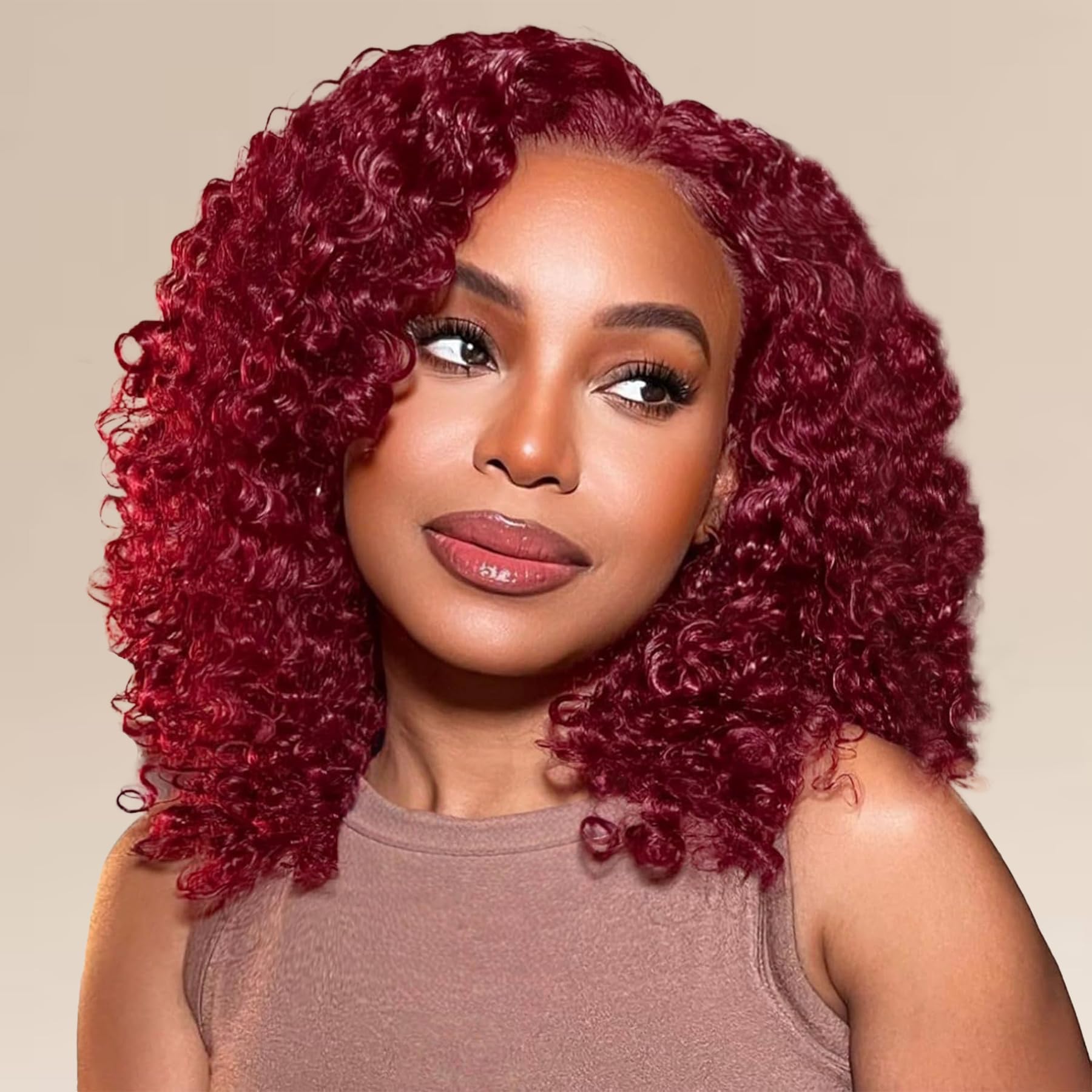 Human Hair Deep Curly Lace Front Wig