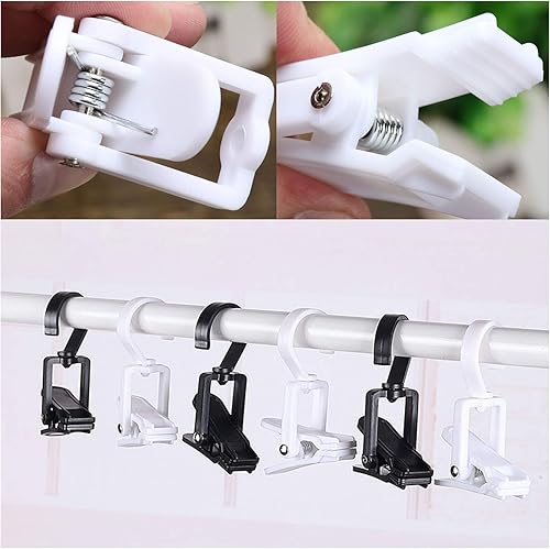 Miniatura 4 de Wenplus 10 ganchos giratorios de plástico superfuertes para colgar en el hogar, clips giratorios para lavandería, clips de cortina, alfileres de