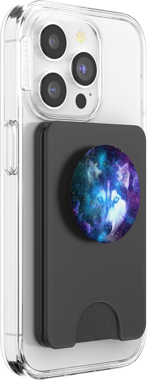 Wolf Galaxy Popgrip PopSockets PopGrip: Swappable Grip for Phones & Tablets PopSockets PopWallet for MagSafe