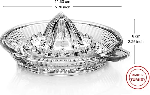 Miniatura 6 de DESTALYA Exprimidor de limón  Exprimidor de cítricos de mano  Escariador de cristal, extractor manual con mango  Boquilla para verter jugo de fruta