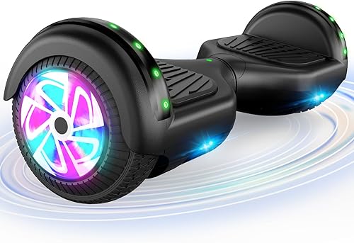 Patinete CBD con luces LED coloridas, ruedas de 6.5", scooter eléctrico de motor dual de 300W para niños, niñas, niños, adultos, todas las edades