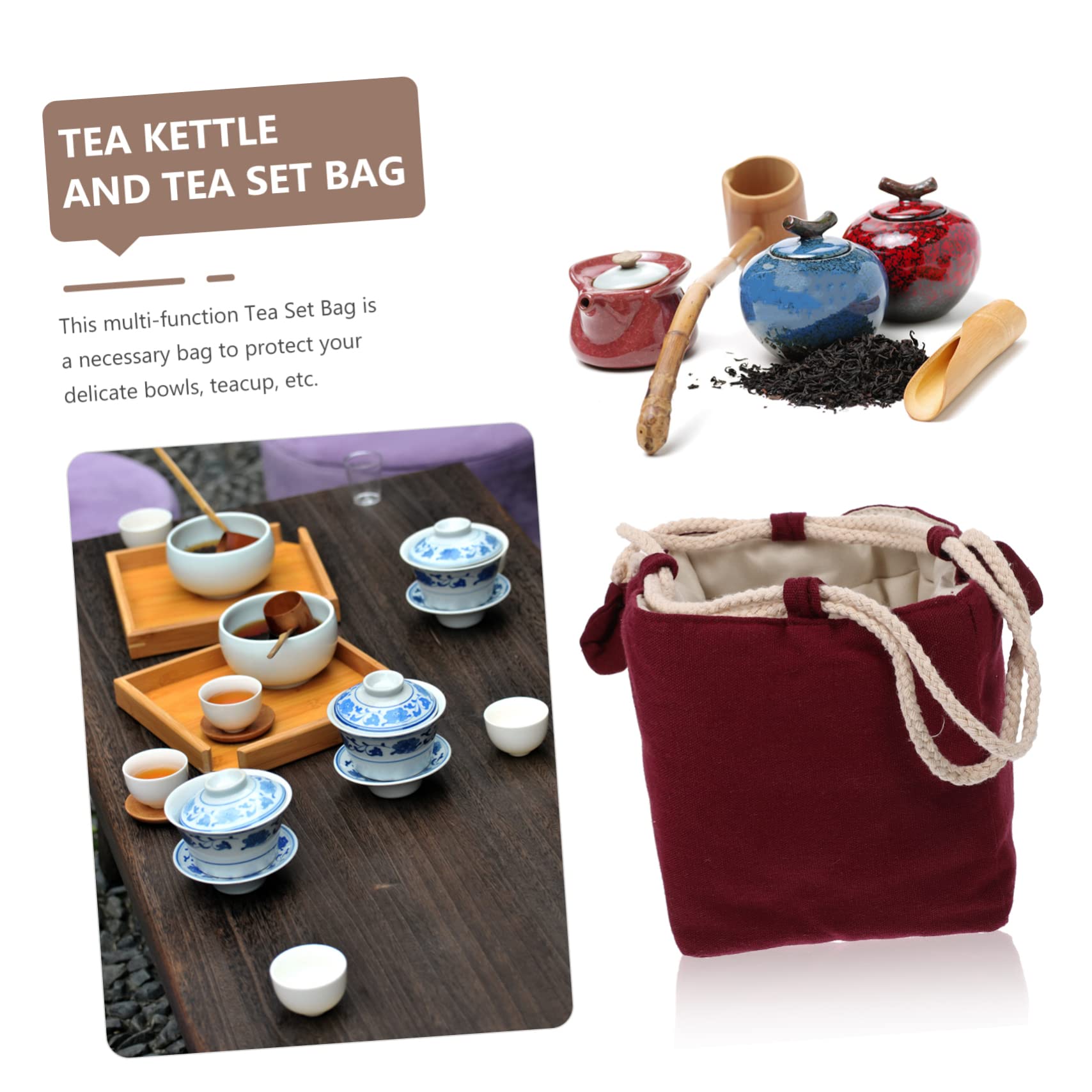 Sac De Rangement Pour Théière Avec Cordon - Pochette Transport Thé Maison Déplacements