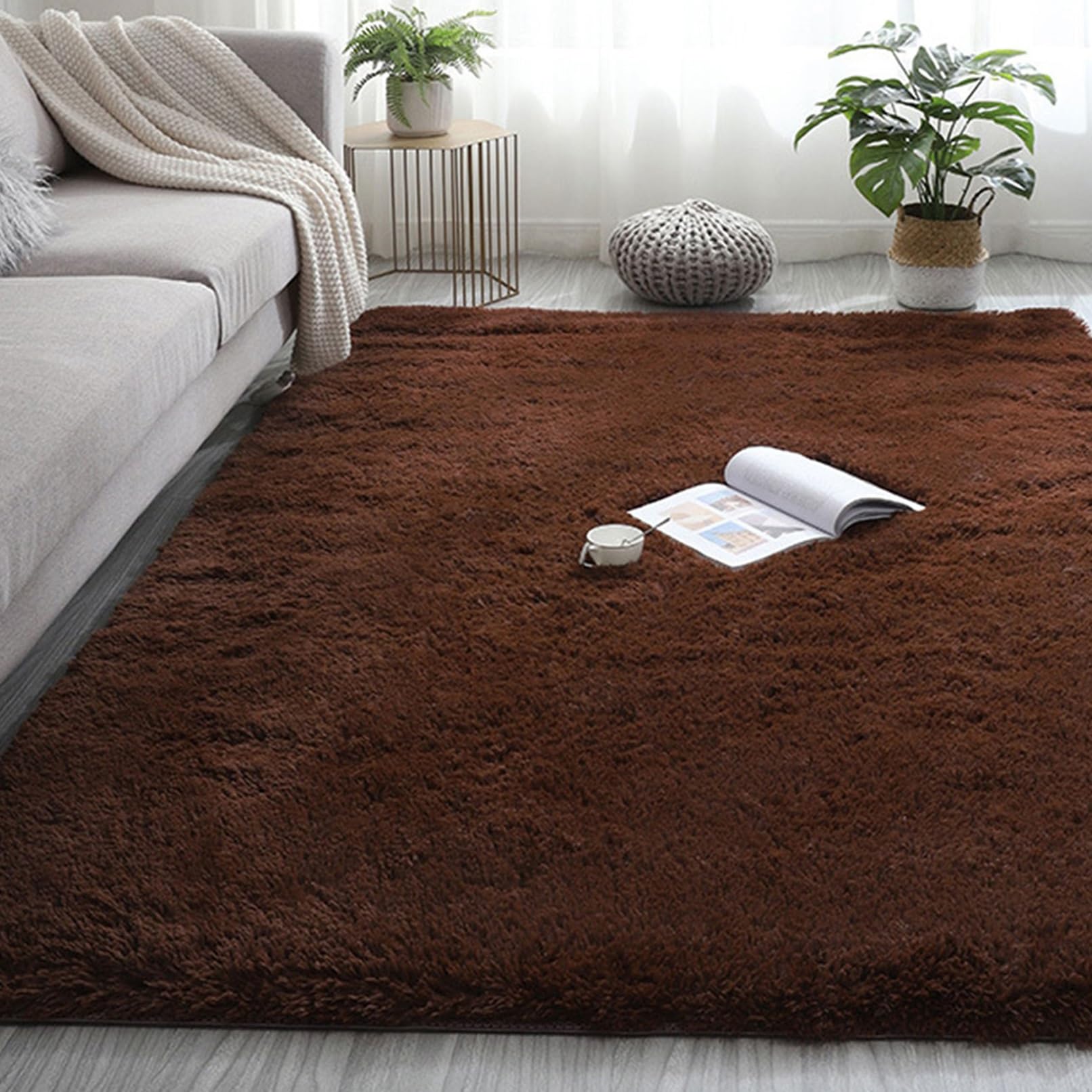 Soft 160 x 290 cm Shaggy Rug Faux Fur Skid Traditional Rug Floor Carpet  Shaggy Thick Warm for Bedside Children's Bathroom Sofa Floor, Dark Beige :  Amazon.co.uk: Home & Kitchen