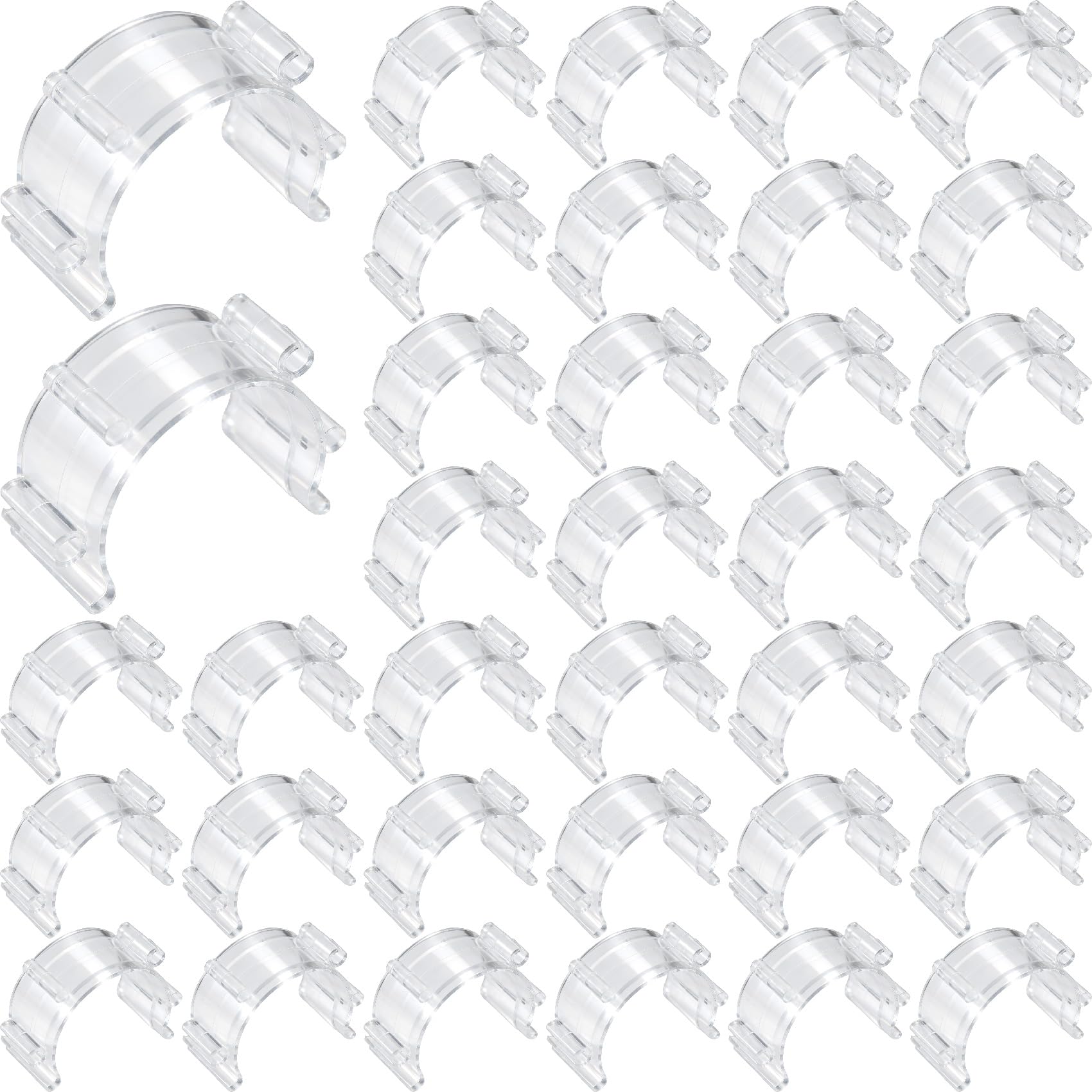 100pcs Small Sewing Bobbin Clips, Clear Plastic Bobbin Holder Thread Clamps, Thread Clips Sewing Holder Tools Organizer for Spools DIY Crafts Embroidery