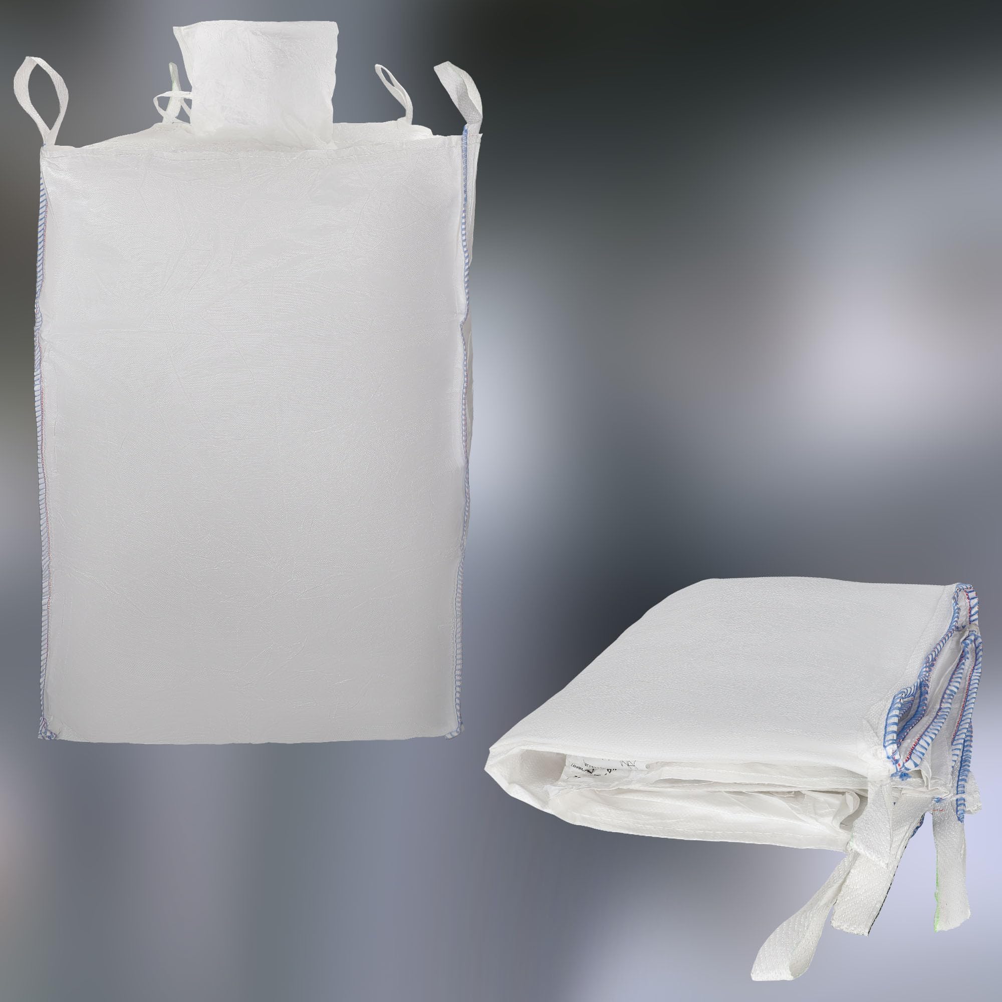 KOTARBAU® 4 sztuki worków Big Bag 90x90x160cm Worek na odpady ogrodowe Stabilny z górnym i dolnym lejkiem 1000kg PP Worki ciężkie na odpady ogrodowe Worek ogrodowy Worki śmieciowe Worki na gruz Worki