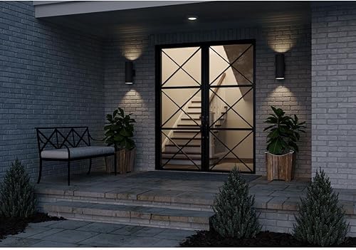 Miniatura 6 de Progress Lighting Cylinder Collection - Farol de pared LED para exteriores, 5 pulgadas, color negro