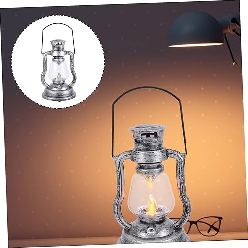 Miniatura 3 de 1 unid linterna retro recargable lámpara de aceite asiático lámpara colgante linterna rústica queroseno luz de aceite de mano lámpara de aceite de