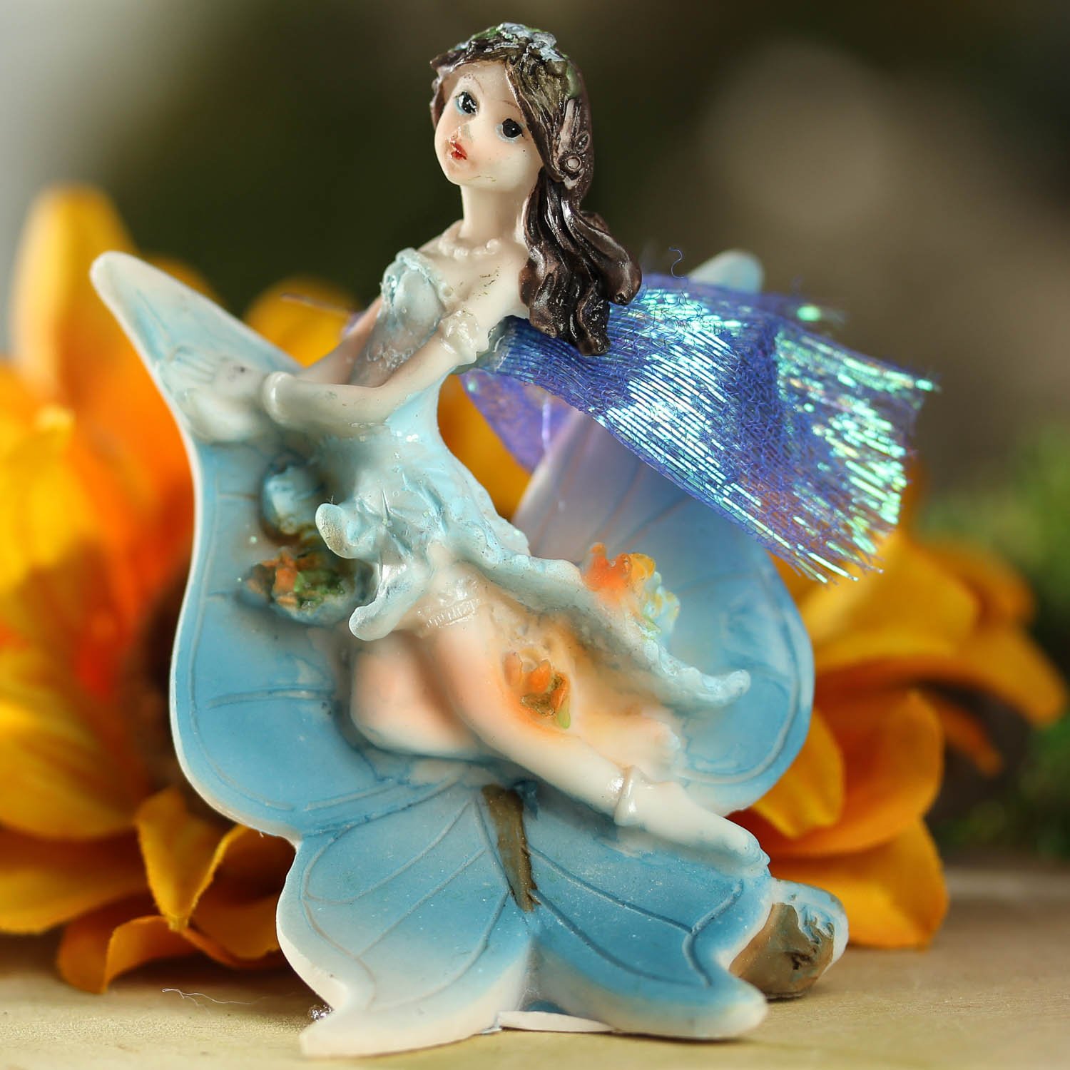 Amazon.com: Set of 4 Whimsical Soft Blue Butterfly Fairies