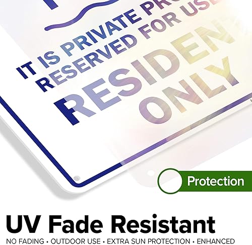Miniatura 4 de Esto no es una piscina pública  Es propiedad privada reservada para uso por residentes solamente, letrero de 10 x 14 pulgadas, HDPE de 55 mil de