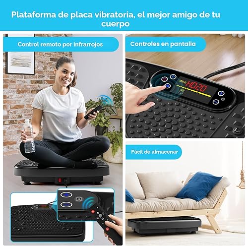 Miniatura 2 de SoftGym Vibration Plate Exercise Machine for Lymphatic Drainage,Power Vibrate Stand Shake Board 450 Lbs Capacity Whole Body Workout Waver with