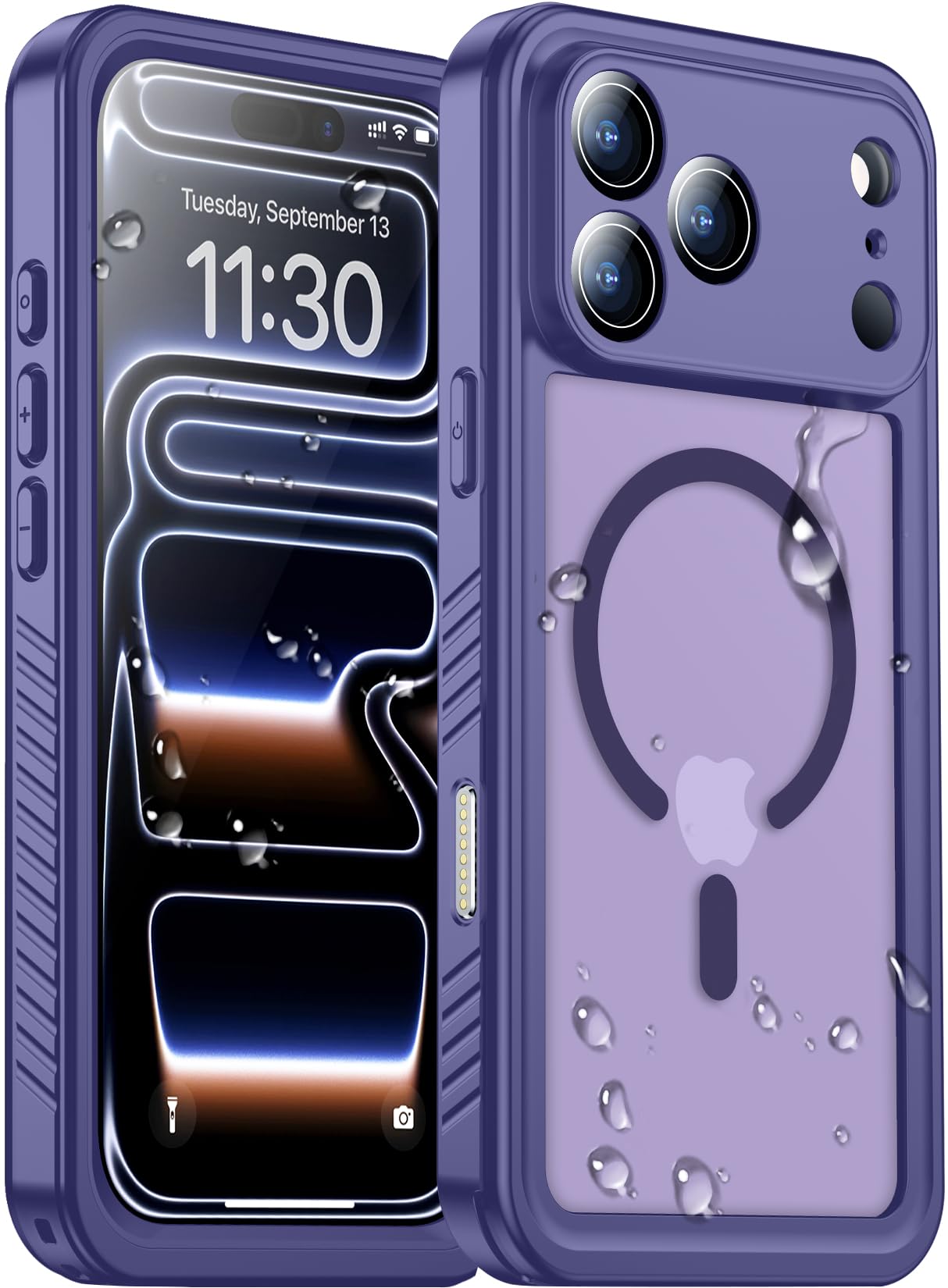 Coque antichoc iPhone 17 Pro Max pour photo sous-marine violette - 8