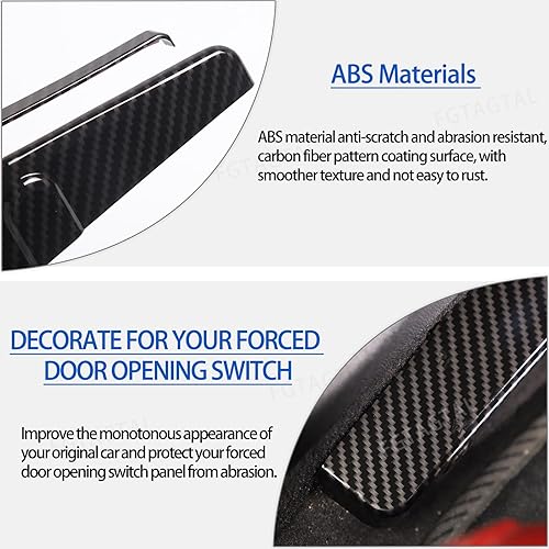 Miniatura 3 de Tapacubos para interruptor de apertura forzada de puerta compatibles con Chevrolet Corvette C8 Stingray 2020-2024, accesorios adhesivos para