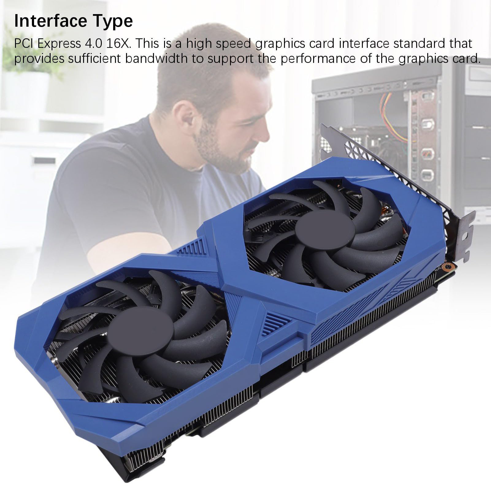 LICAEVEY 3060 Gaming Graphics Card, Dual Fan Graphics Card, 12 GB 192 -bitowa Karta Graficzna, 1320 MmHz 15000 MHz, Interfejs Displayport Interfejs Wyświetlacza HD Multimedia na Komputer