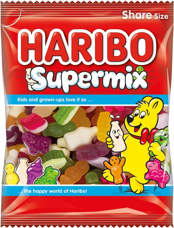 Supermix Fruit and Milk Flavour Gummy Candies, 160 gm, Blue & White (105065943)