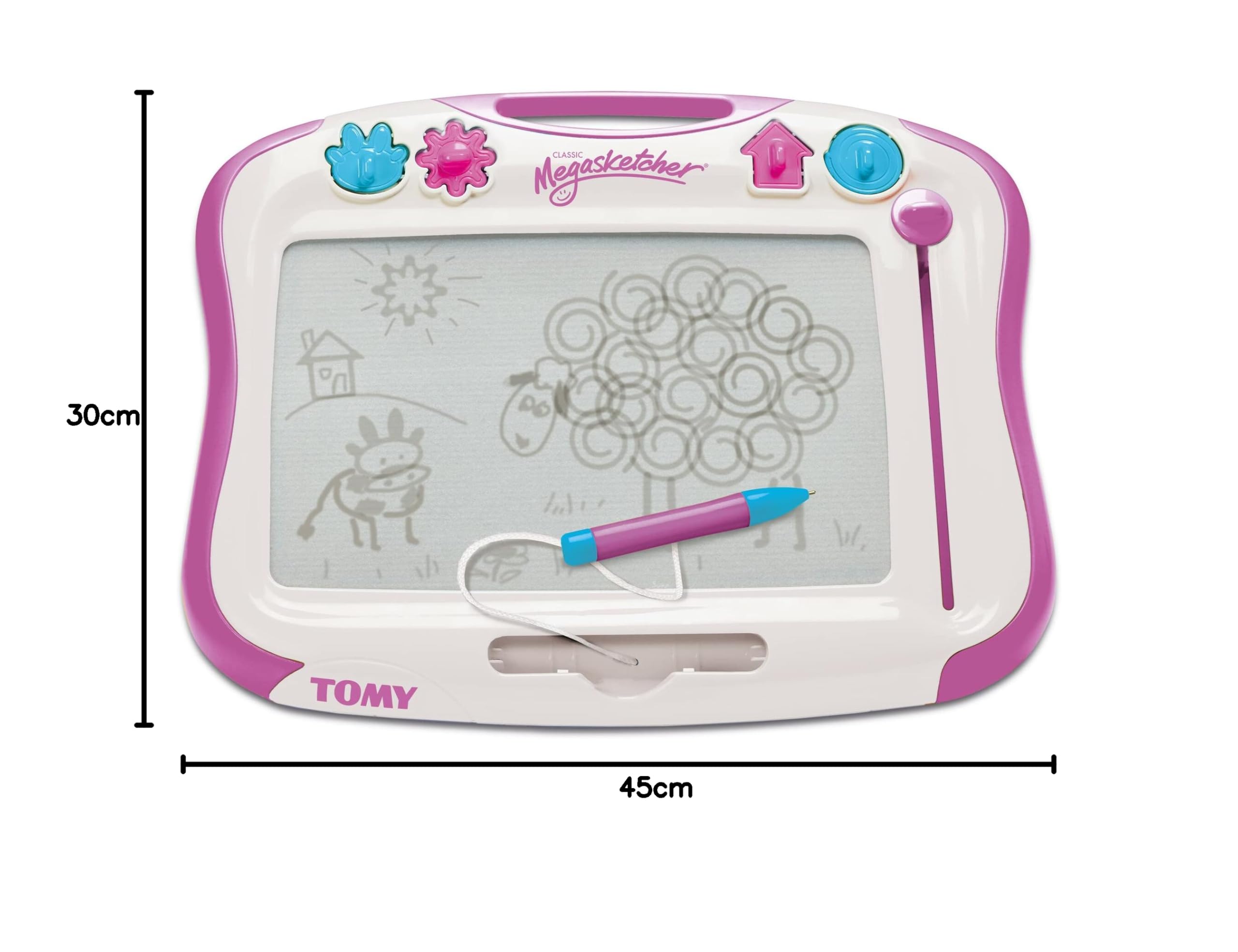 Megasketcher Tomy Games E73512 - Lavagna magnetica da disegno, colore: viola