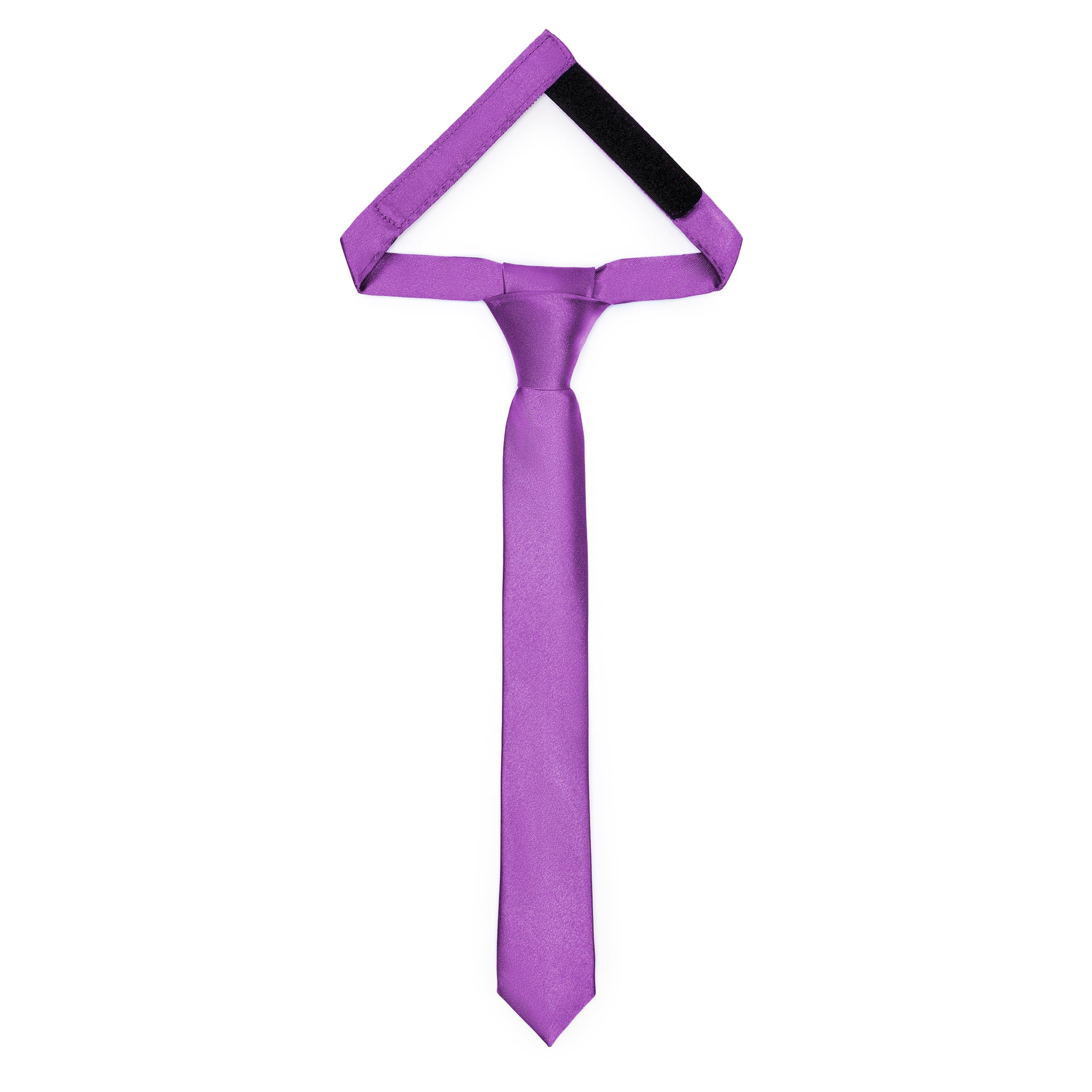 Ladeheid Kinder Krawatte für Jungen - Eleganter glänzender Look, Vorgebunden mit einem Klettverschluß, Perfekt für besondere Anlässe - Stilvolle Ansteckkrawatte Größe 31cm x 4cm TKS
