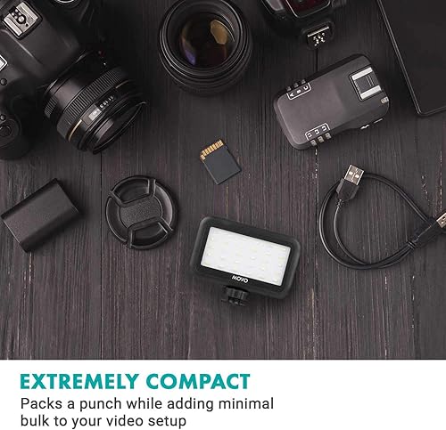 Miniatura 4 de Movo Mini panel de luz LED LED-30 con brillo ajustable y batería recargable, luz portátil perfecta para fotografía, videos y más