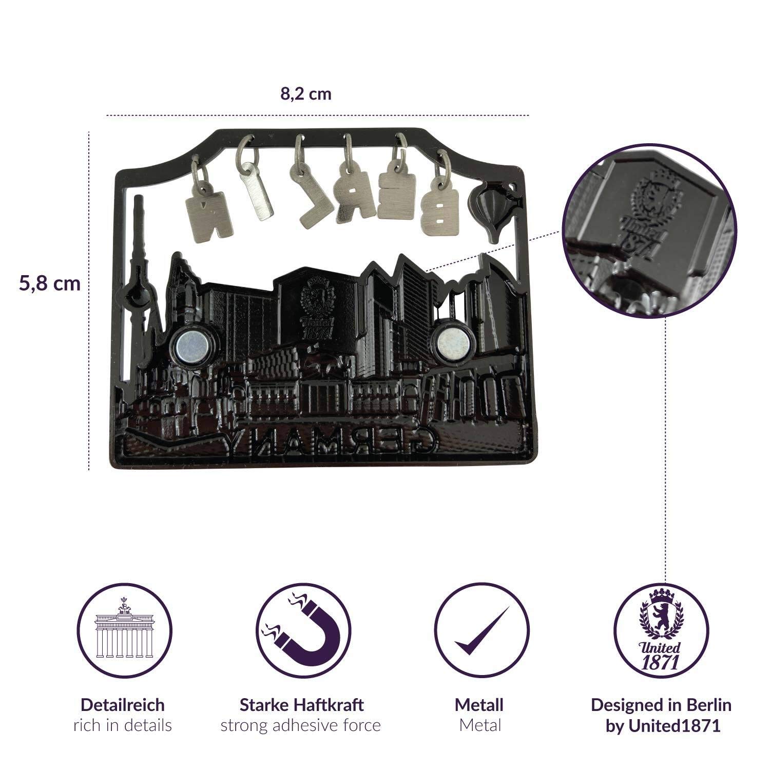 Aimant Réfrigérateur Berlin - Souvenir 3D Métal Détailé | Porte De Brandebourg, Église Du Souvenir