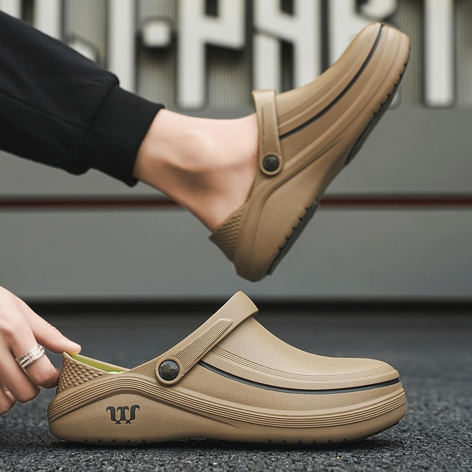 SECHRITE Men's Women's Work Clogs - Unisex Garden Chef Shoes Non Slip Waterproof Nurse Kitchen Food Service Shoes - Image 7