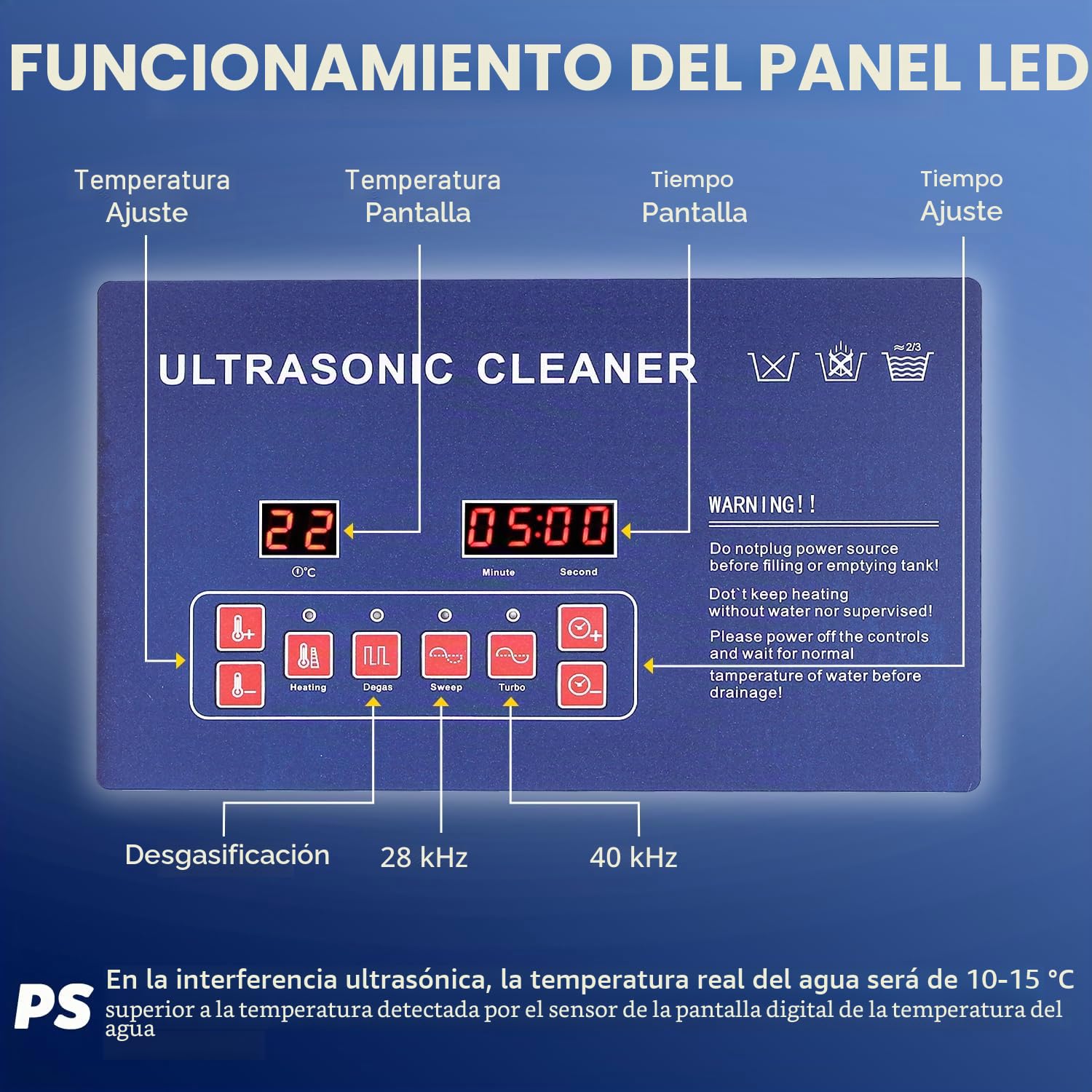 Cgoldenwall 6L Limpiador Ultrasónico Digital 28/40khz Doble Frecuencia Desgasificador 20-80℃ Calentamiento&0-30 Min Temporizador para Joyas/Rachas/Lentes/Piezas Metálicas