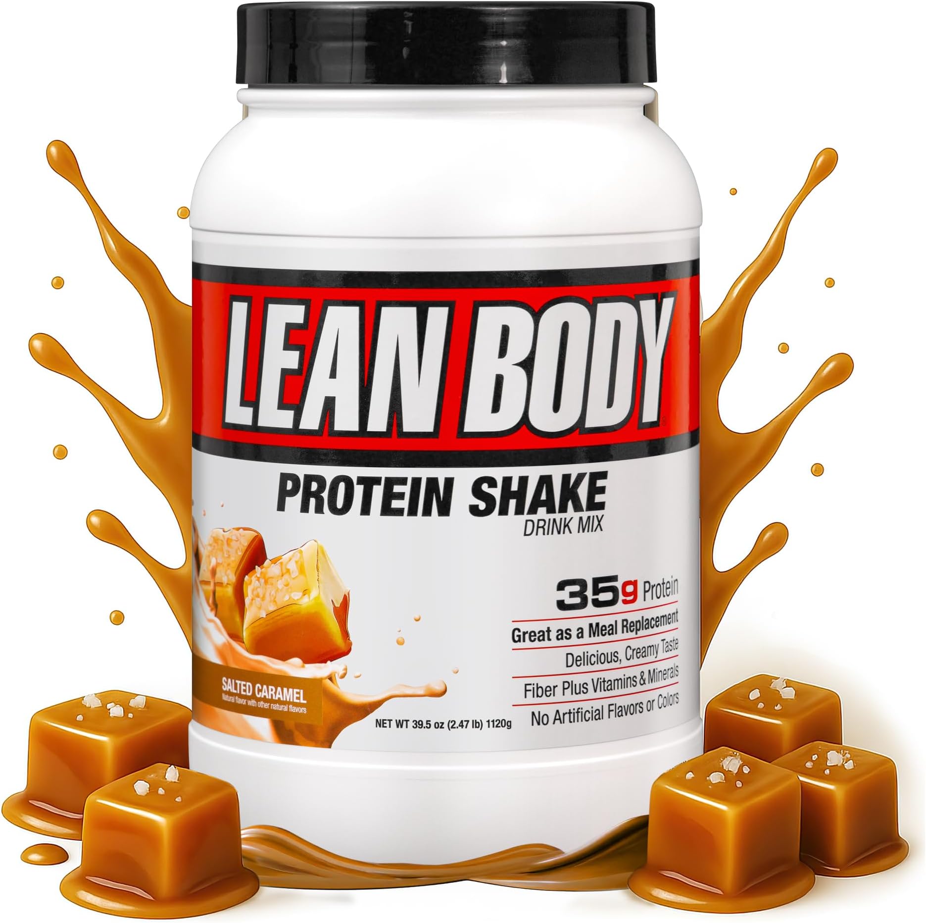Nutrition - Lean Body 16 Serving MRP 2.47lb Bag, Salted Caramel (Salted Caramel) Packaging May Vary
