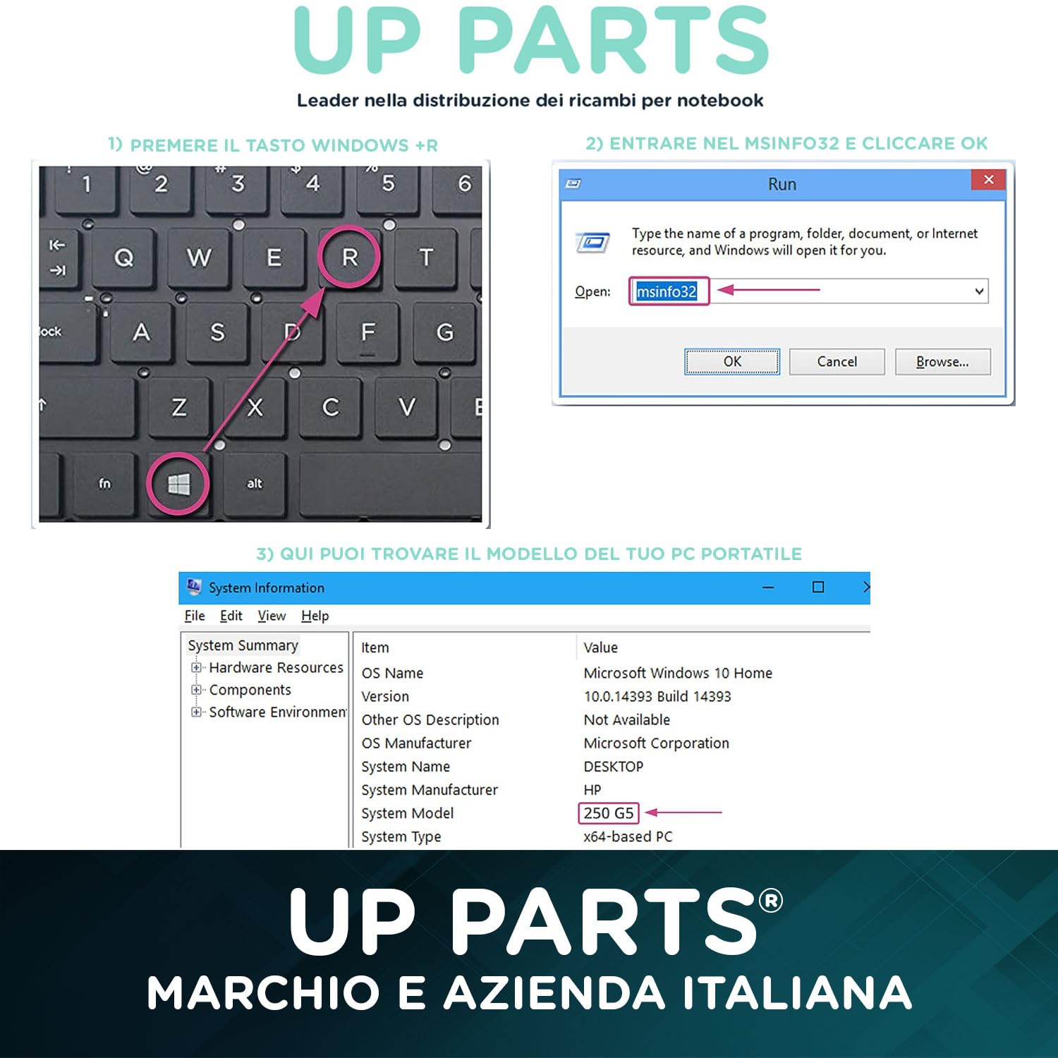 Azienda Italiana - Tastiera Italiana per Notebook HP Probook 430 G3, 430 G4, 440 G3, 440 G4, 445 G3, 446 G3, (con Frame Colore Nero Senza Retroilluminazione)