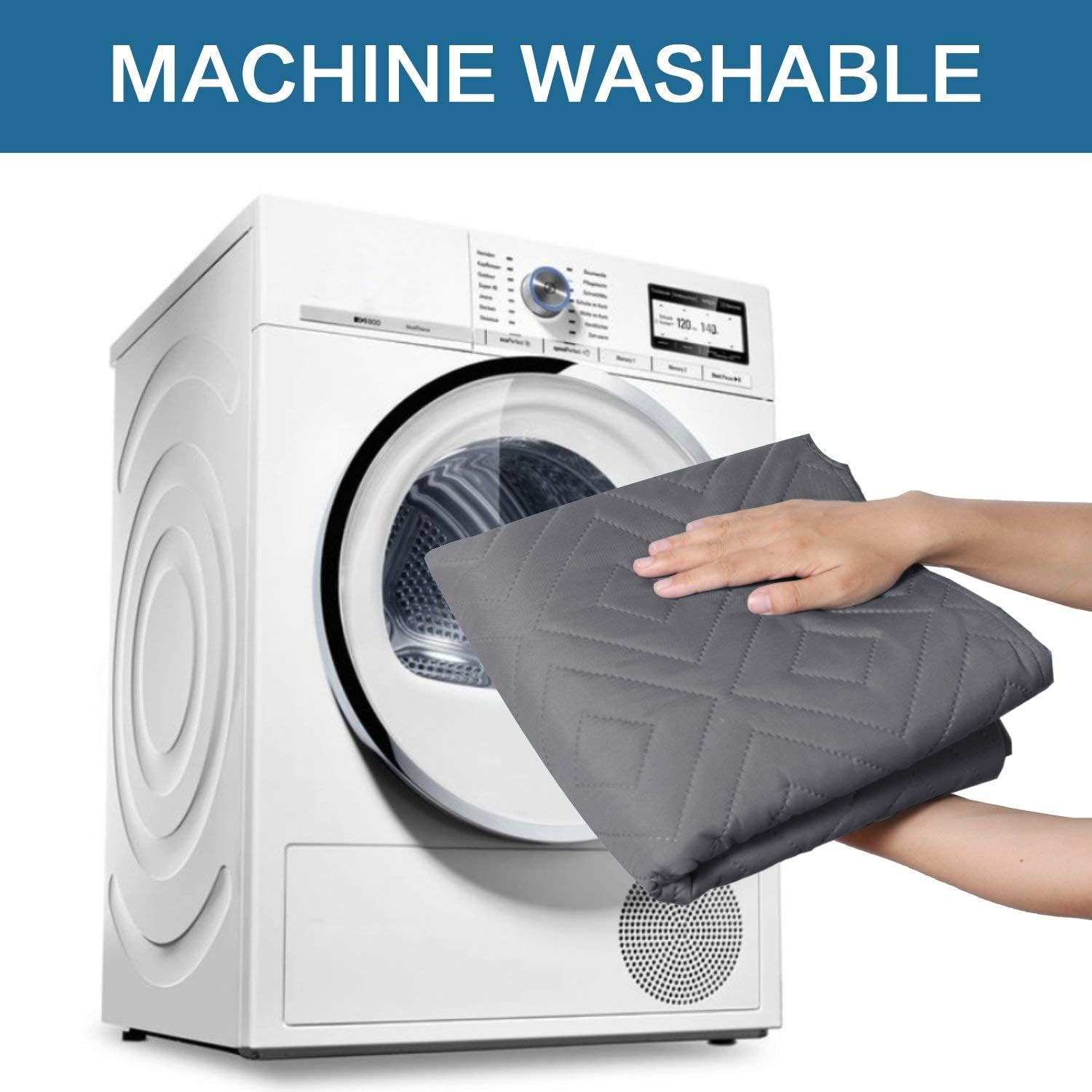 Futon Cover Reversible Sofa Slipcover Furniture Protector Water Resistant 2 Inch Wide Elastic Straps Futon Sofa Bed Pets Kids Dog Cat Fit Sitting Width Up to 70"(Futon, Gray / Beige) : Home & Kitchen