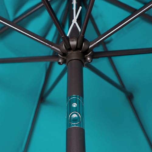 Miniatura 23 de Blissun - Sombrilla para patio y jardín de 9 pies, sombrilla para mercado al aire libre Negro