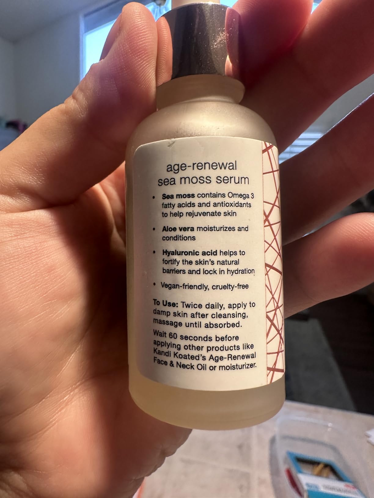 Kandi Koated Age-Renewal Sea Moss Serum by Kandi Burruss – Hydrating Face Serum with Aloe, Hyaluronic Acid & Antioxidants – Vegan, Firming Skincare for Glowing Skin, 1 fl oz