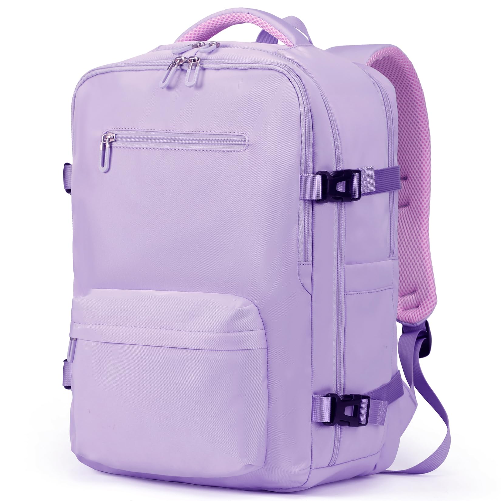 SHRRADOO Travel Laptops Backpack for Women Men, Casual Work Bag 17inch Backpack Airline Approved Backpack for Hiking Business (Light Purple)