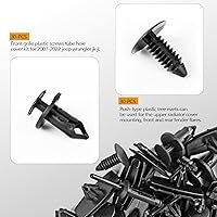 Vista 6 de Clips de retención 5 en 1 para rejilla Wrangler, remaches de plástico tipo empuje Xislet compatibles con Jeep Wrangler 2007-2024 y clips